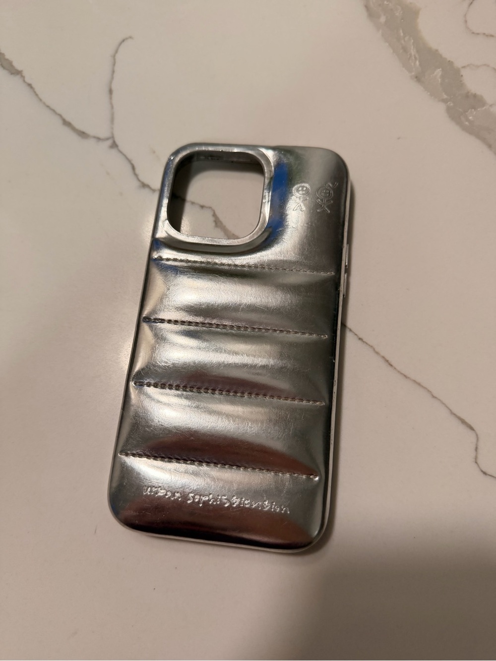 Urban Sophistication- Silver Puffer Case iPhone 14 Pro Max